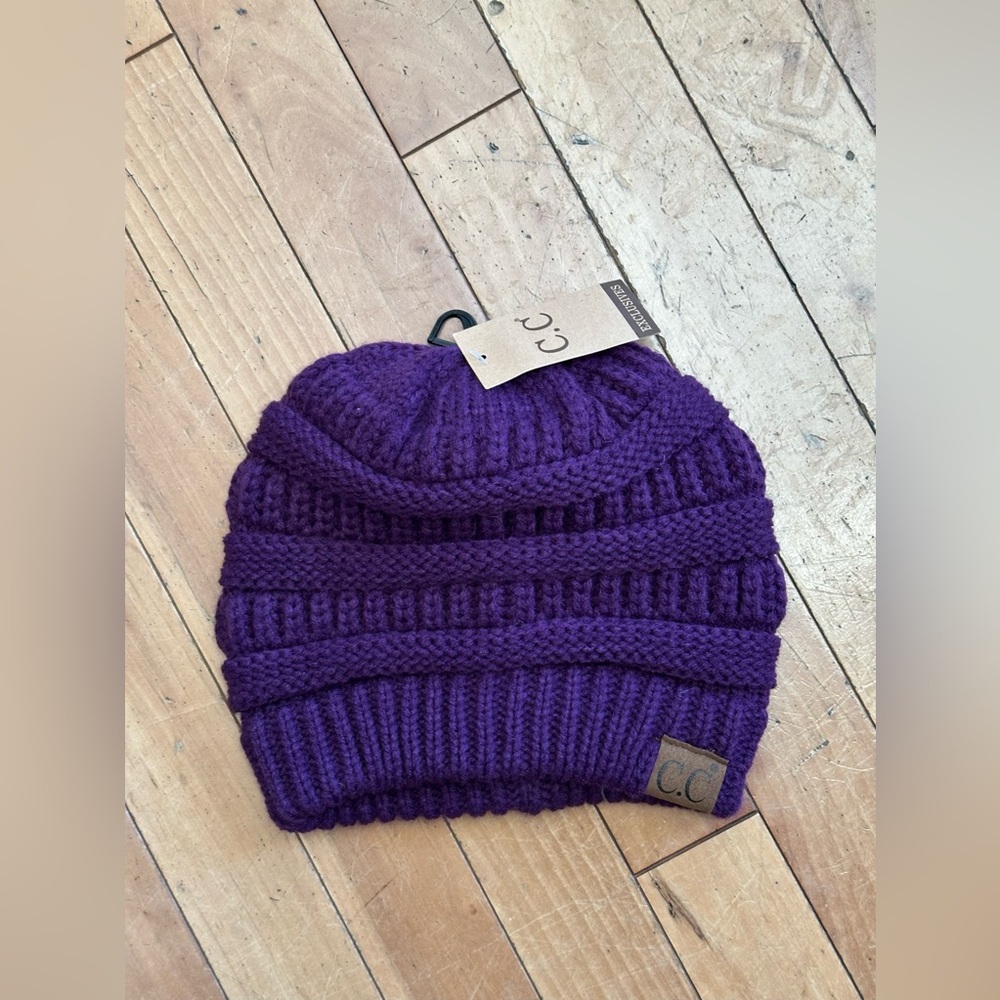 C.C Purple Beanie NWT